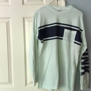 XS Pink long sleeve mint green T VS